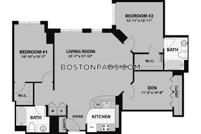 Waltham Nice 2 Bed 1 Bath available on Hope Ave in Waltham  - $3,117